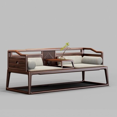 新中式羅漢床 簡約實木，優(yōu)雅與實用的完美結(jié)合——1801羅漢床